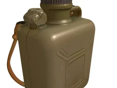 Military Canteen Water Bottle Low-poly 3D model buy