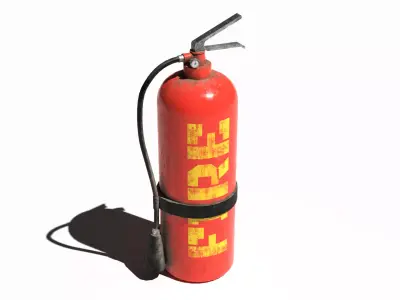 Fire Extinguisher - Aged Realistic Low-poly 3D model