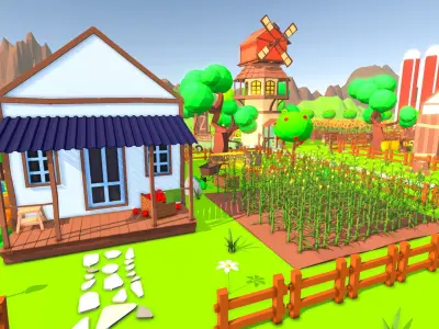 Low poly farm simulator apk Low-poly 3D model