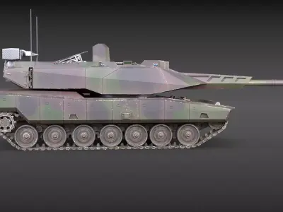KF-51 Panther German Main Battle Tank Camo 3D model