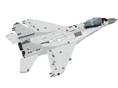 MocBricks3D - Lego MIG-29 Fulcrum Jet Fighter Aircraft 3D print model