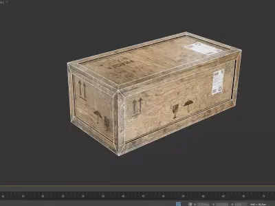 wooden crate PBR 4K Low-poly 3D model 9
