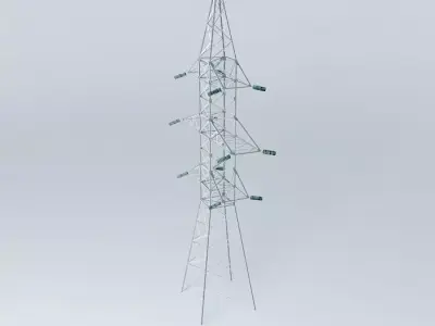 Transmission line tower 22 Strautu  Dzelzavas street Riga Latvia Free 3D model