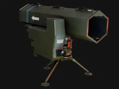 MSS12 Missile Launcher Anti Tank Weapon Brazil Army Low-poly 3D model