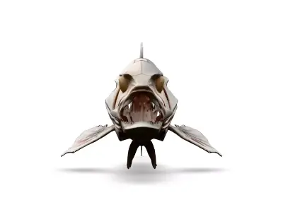 Realistic Fish Skeleton 3D Model Low-poly 3D model