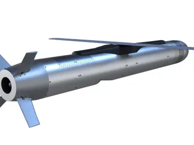 Black Arrow Small Cruise Missile  Low-poly 3D model