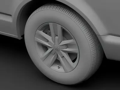 Volkswagen Transporter Highline 2018 wheel 3D model