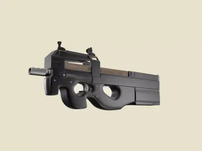 3D P90 Gun Factory New 3D model