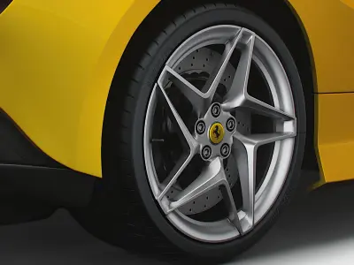 Ferrari F8 Spider 2023 wheel 3D model