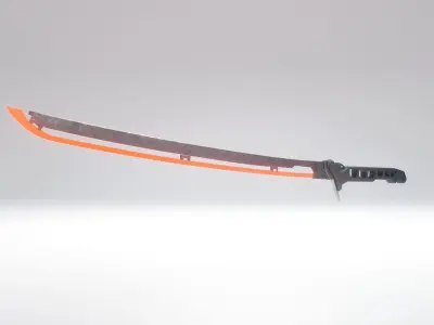 Cyberpunk Katana Free low-poly 3D model purchase