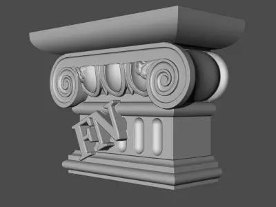 Decorative pilasters 3D model - Free Sample Free 3D model