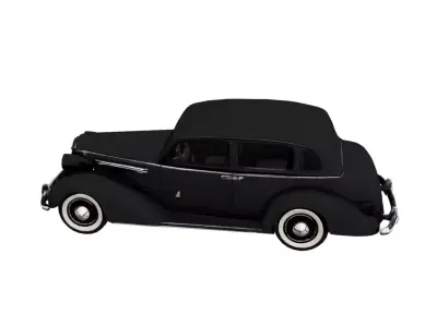 Chevrolet Master Deluxe 1936 Low Poly Vintage Classic Car Low-poly 3D model