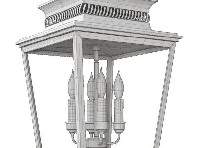 Piedmont 4-Light Lantern 3D model