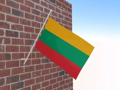 Flag of Lithuania 3D model