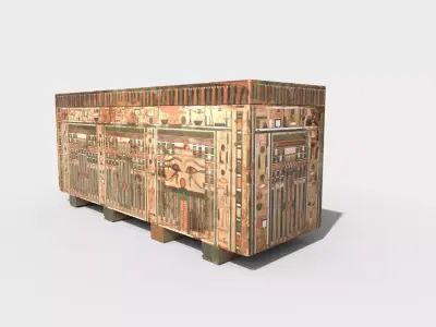 Egyptian Wood Coffin 3D model