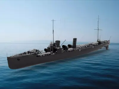 V25-class torpedo boat 3D model