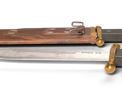 Case Marine Corps Bowie v44 Low-poly 3D model