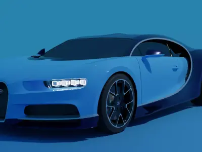 bugatti chiron Free low-poly 3D model buy