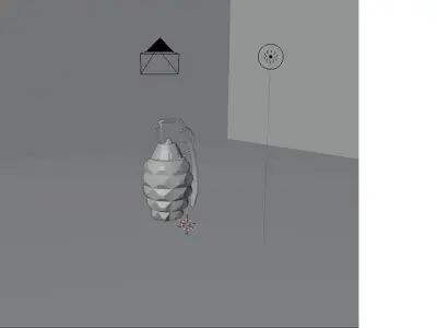 military grenade Low-poly 3D model