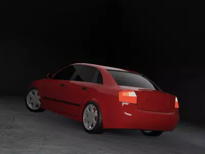 Stylized Audi S4 - Game Ready Low-poly 3D model