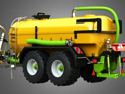 Zunhammer Liquid Manure Transport Trailer  3D model