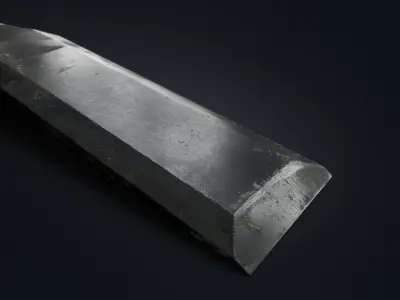 Vintage Chisel Low-poly 3D model