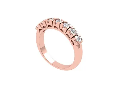 Solitaire Engagement Art Deco Ring 3D print model 34