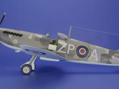Supermarine Spitfire 3D model get