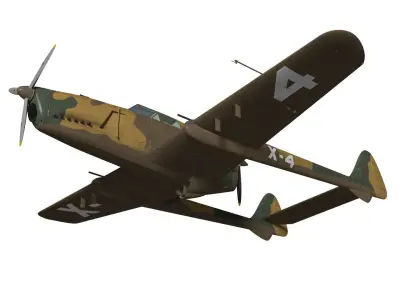 fokker D XXIII 3D model purchase