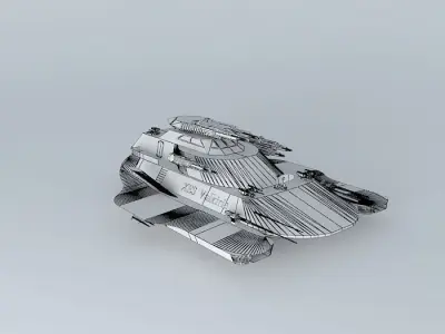 XES Valkiria Battle corvette class Free 3D model