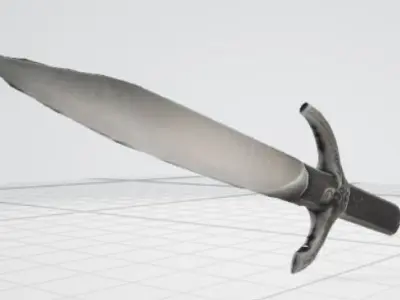 A short sword 3d model Low-poly 3D model