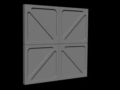 CGA Sci-Fi Wall Panels 01 3D model