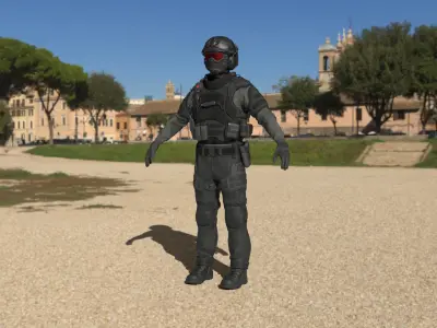 Special Forces Soldier Rigged 3D model