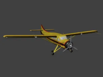 de Havilland Canada DHC-3 Otter Low-poly 3D model buy