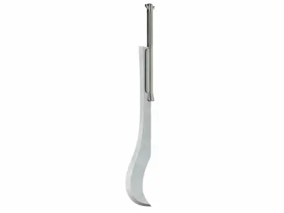 Curved sword 4 Low-poly 3D model