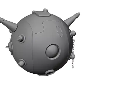 Sphere robot Low-poly 3D model