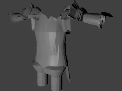 low-poly Plate Armour  Free low-poly 3D model