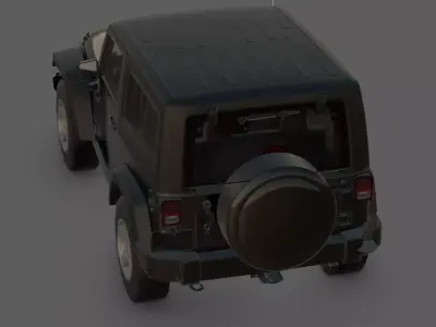 2007 Jeep Wrangler Rubicon 3D Model  The Ultimate Off-Road Legen Low-poly 3D model