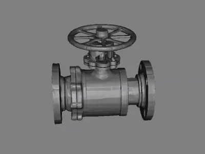 Industrial Ball Valve Pack Low Poly Game Ready PBR Low-poly 3D model