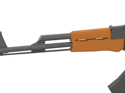 AK-47 Assault Rifle Low Poly Free low-poly 3D model