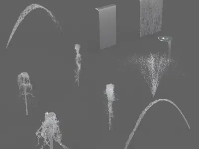  10 PACK Water fountain jet - Animated 