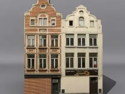 Low Poly Building 03  3D model