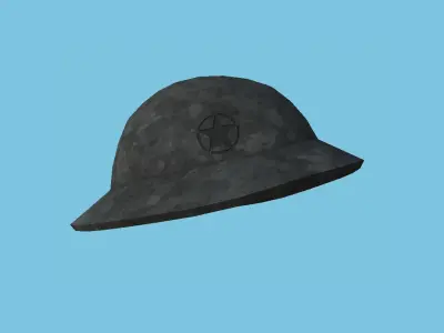 Black Camouflage Soldier Helmet - Character Fashion Design Low-poly 3D model