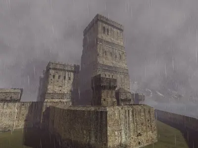 Medieval Castle 3D model 2