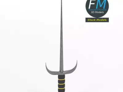 Sai piercing knife melee 3D model