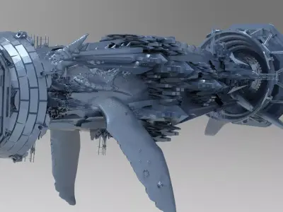 Deep sea Whale rig 1  3D model