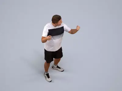 00566Omar008 - Adult Middle Eastern man exercising in athletic 3D model