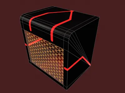 sci-fi freezer Low-poly 3D model