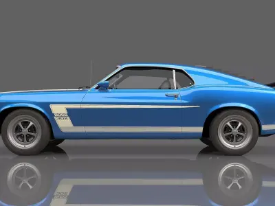 1969 Ford Mustang Boss 302 MkI 3D model