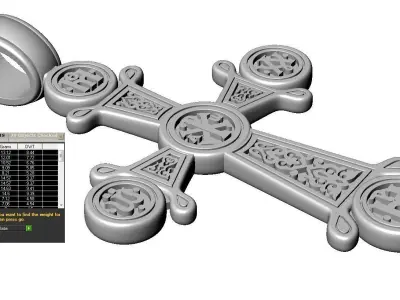 Gold Cross Chrism  3D print model
